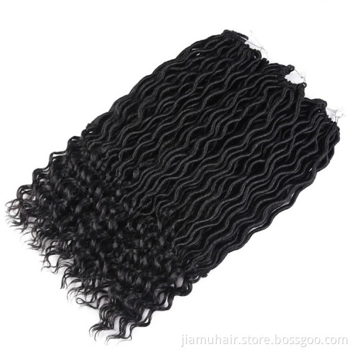 faux locs curly crochet braids soft goddess locs crochet hair wholesale Synthetic curly hair extensions